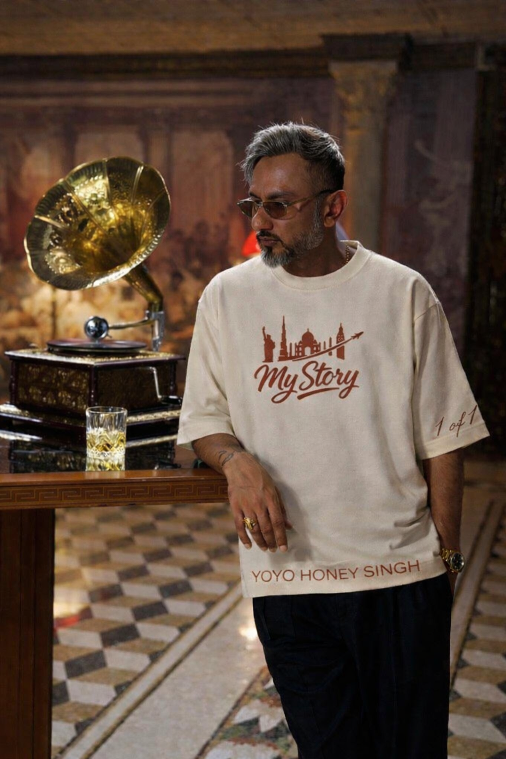 DOSE OF LOVE SIGNED HONEY SINGH RIBBED T-SHIRT