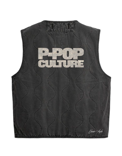 STUDDED PRINT P-POP CULTURE TANK VEST